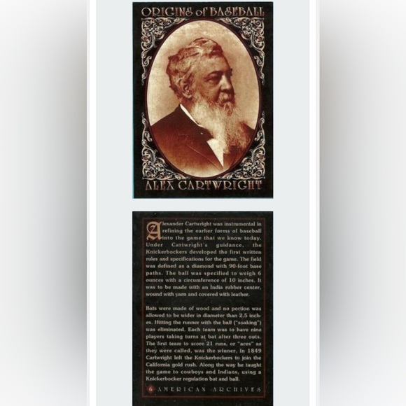 Origins Of Baseball 1744-1899 American Archives Pub. 100 Cards New - Picture 8 of 9